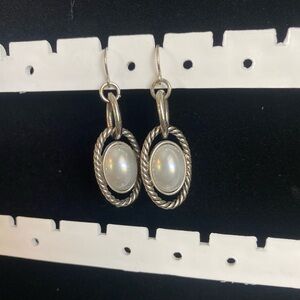 Sterling Silver Mother of Pearl Dangle Earrings